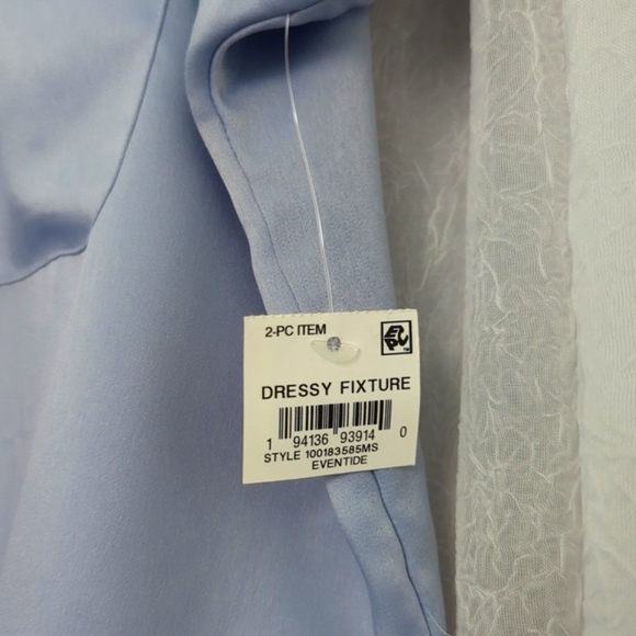 NWT Mother's Day Women's 2-Pc Crepe de Chine Short-Sleeve Pajama lounge Set blue - Picture 7 of 17